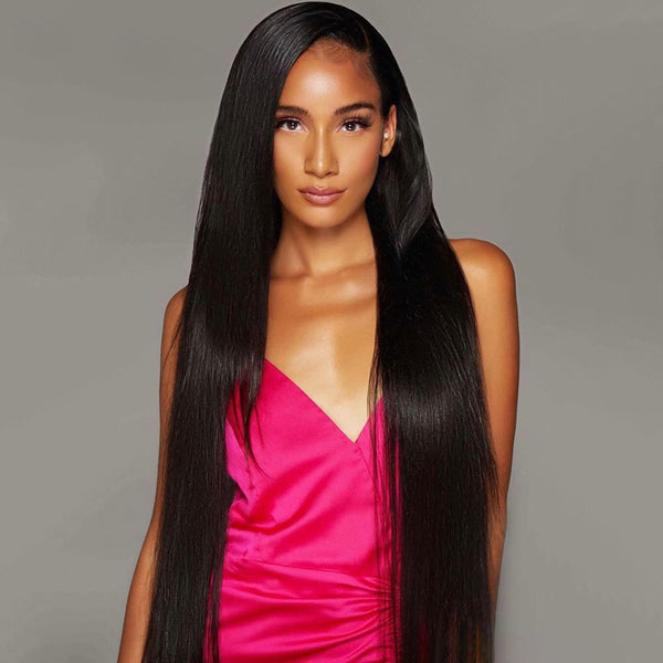 13x4 150% Lace Front Wigs Human Hair Pre-Plucked Straight Long Wig(28-40 Inches)