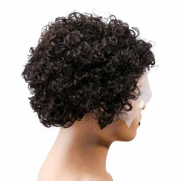 13x1 Pixie Cut Wig Deep Wave Slick Back Virgin Human Hair