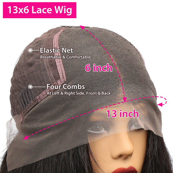 13x6 HD Transparent Lace Wig Virgin Human hair Loose Wave
