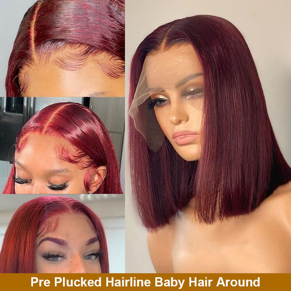 T Part 99J Pixie Cut Bob Wig Straight Virgin Human Hair
