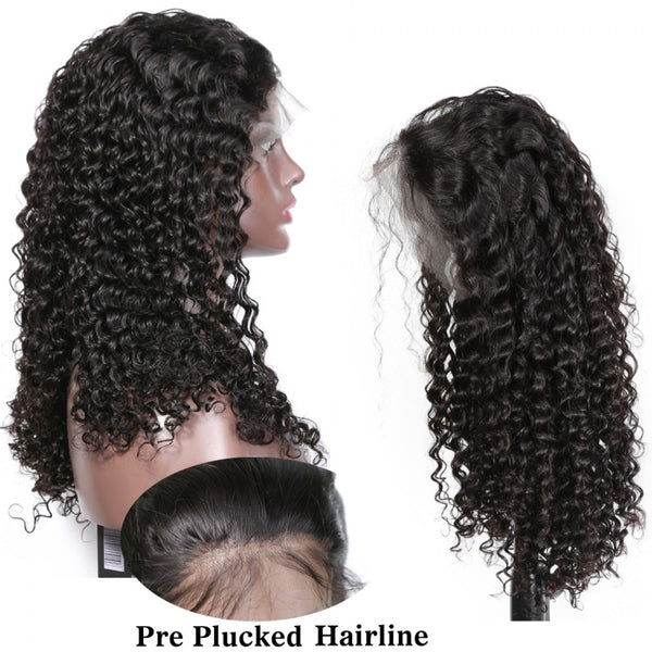 180% Deep Wave 360 Lace Frontal Wigs Pre-plucked Human Hair Wig