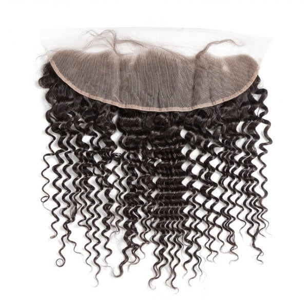 7A 3 Bundles Brazilian Hair with Frontal Deep Wave