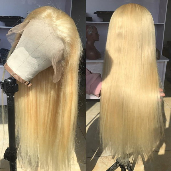 13x4 150%  #613 Blonde Hair HD Lace Straight Lace Front Wig