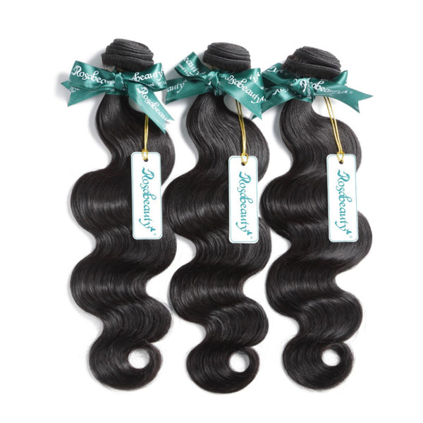 7A 3 Bundles Hair Weave Brazilian Hair With Silk Base Closure Body Wave