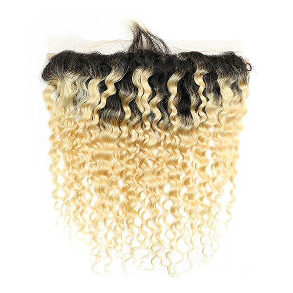 #1B/613 Blonde 13x4 Lace Frontal Deep Wave