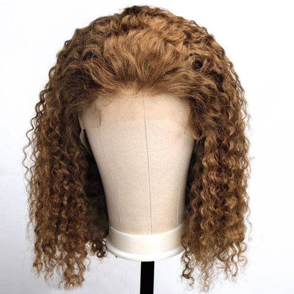 13x4 150% #27 Glueless Bob Short Lace Front Wig Deep Wave
