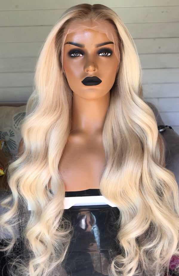 1B/613 Blonde Lace Wig Virgin Human Hair