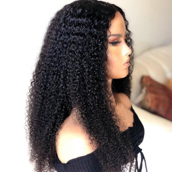 13x4 150% Lace Front Wig Glueless Human Hair Kinky Curly
