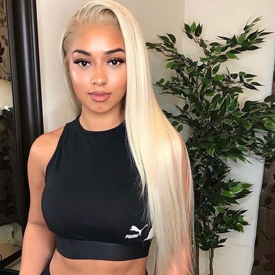 13x4 200% #613 Blonde Hair HD Lace Straight Lace Front Wig