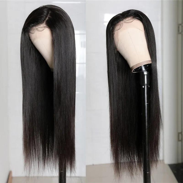 13x6 200% Lace Front Wigs Human Hair Pre-Plucked Straight Long Wig