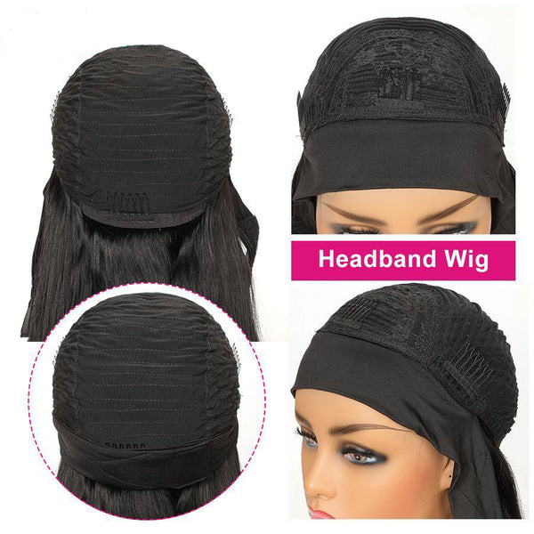 Body Wave Headband Wig Virgin Human Hair(Get Free Headband)